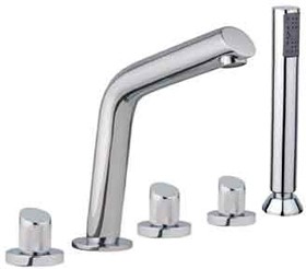 Deva Hybrid 5 Hole Deck Mounted Bath Shower Mixer Tap.