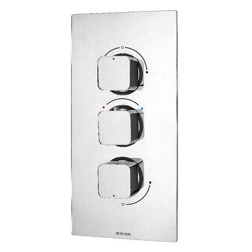 Methven Kiri Concealed Thermostatic Mixer Shower Valve (ABS, 3 Outlets).