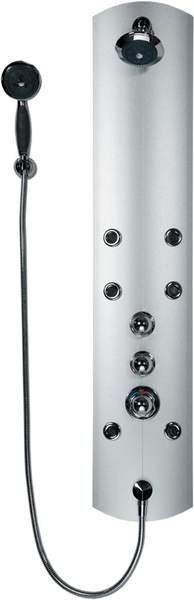 Deva Shower Panels Thermostatic 6 Jet Aluminium Shower Panel.