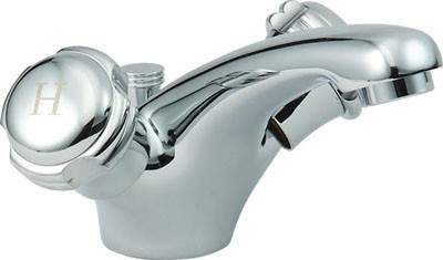 Deva Pelican Mono Basin Mixer Tap With Pop Up Waste (Chrome).