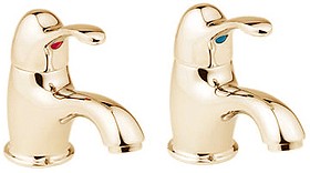 Deva Provence Basin Taps (Pair, Gold).