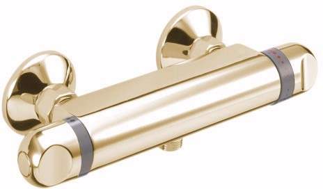 Deva Shower Response thermostatic low pressure shower valve (gold)