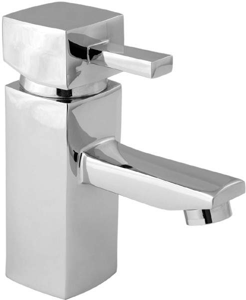 Deva Rubic Mono Basin Mixer Tap With Pop Up Waste (Chrome).