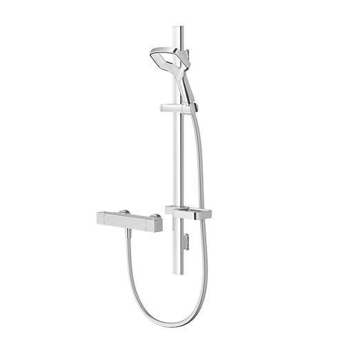 Methven Aurajet Rua Cool to Touch Bar Mixer Shower Kit (Chrome & White).