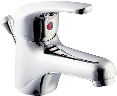 Deva Revelle Mono Basin Mixer Tap With Pop Up Waste (Chrome).