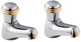 Deva Senate Bath Taps (Pair, Chrome And Gold).