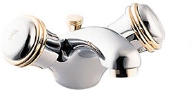 Deva Senate Mono Basin Mixer Tap With Pop Up Waste (Chrome And Gold).