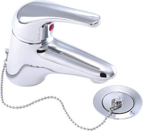 Deva Revelle Librio Mono Basin Mixer Tap With Waste Chain Attachment (Chrome).