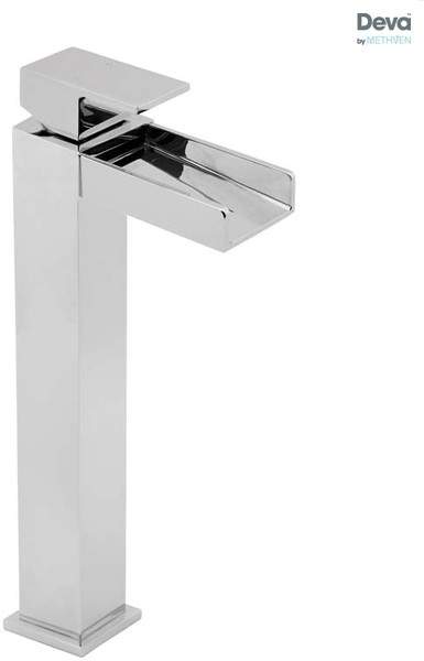 Deva Sparkle Waterfall Tall Mono Basin Mixer Tap (Chrome).