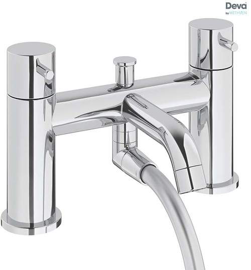 Deva Tease Bath Shower Mixer Tap With Shower Kit (Chrome).