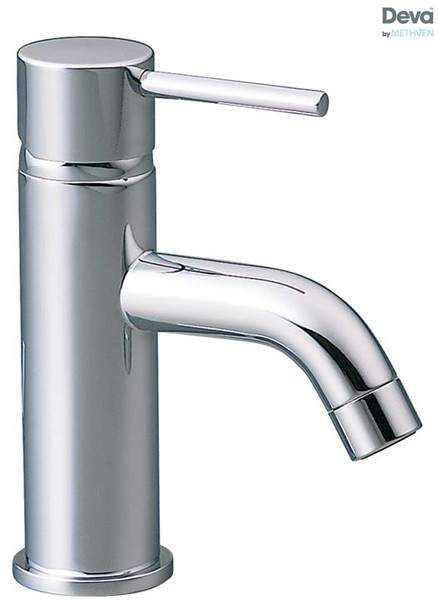 Deva Tease Mono Basin Mixer Tap With Press Top Waste (Chrome).