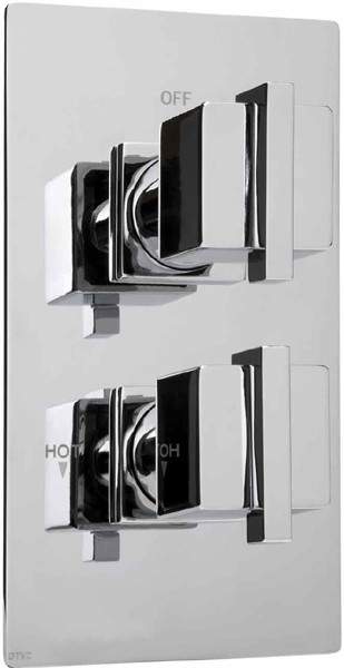 Deva DTV2 Thermostatic TMV2 1/2" Twin Concealed Shower Valve (Chrome).