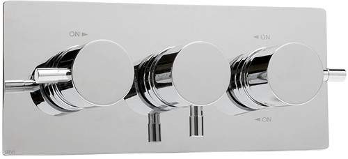 Deva DTV3 Thermostatic TMV2 1/2" Triple Concealed Shower Valve (Chrome).