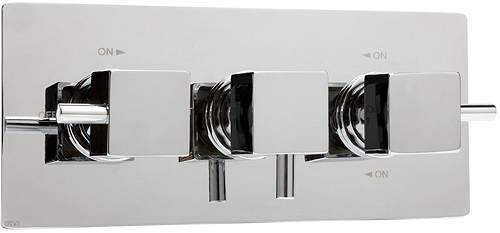 Deva DTV3 Thermostatic TMV2 1/2" Triple Concealed Shower Valve (Chrome).