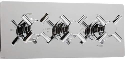 Deva DTV3 Thermostatic TMV2 1/2" Triple Concealed Shower Valve (Chrome).