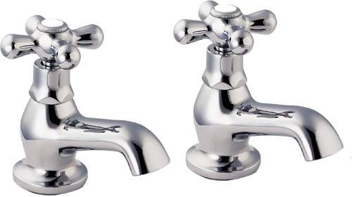 Deva Regency Basin Taps (Pair, Chrome).