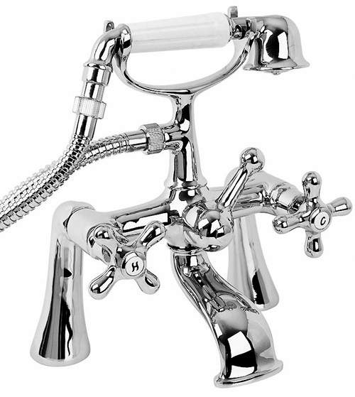 Deva Regency Bath Shower Mixer Tap With Shower Kit (Chrome).