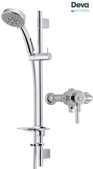 Deva Vision Exposed Thermostatic Shower Valve With Multi Mode Kit.