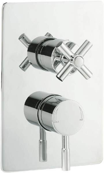 Deva Vista 1/2" Twin Concealed Thermostatic Shower Valve (Chrome).