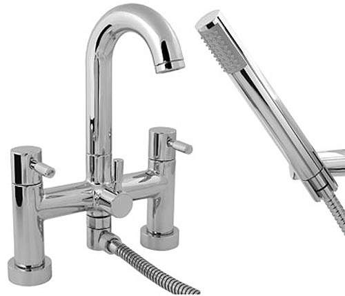 Deva Vision Deck Mounted Bath Shower Mixer Tap With Shower Kit.