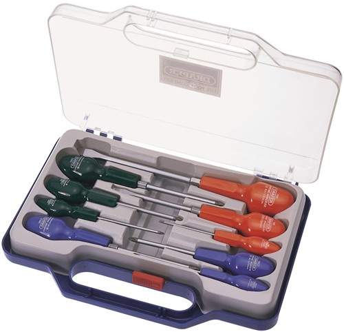 Draper Tools 9 Piece Cabinet Pattern Screwdriver Set.