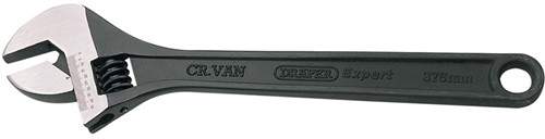 Draper Tools Black adjustable wrench 375mm. 45mm Capacity.