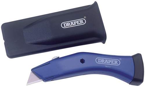 Draper Tools Heavy duty trimming knife with retractable blade.