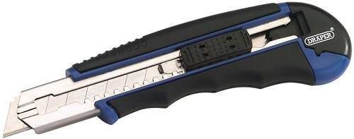 Draper Tools Retractable trimming knife with 7 segment blade.