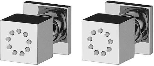 Vado Shower 2 x Adjustable Square Body Jets (Chrome).