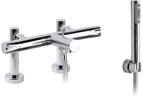 Vado Ixus Deck Mounted Bath Shower Mixer With Kit. 150mm Centers.