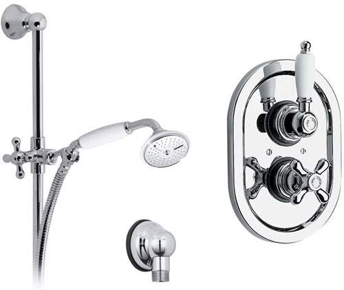 Vado Westbury Chrome thermostatic shower valve & rail kit.