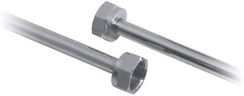 Vado Pex Chrome plated copper connector tube.  1/2" x 1/2" x 300mm.