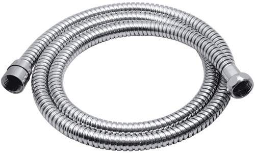 Vado Shower 1.2 Meter spiraflex PVC coated chrome shower hose.