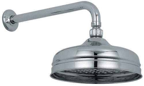 Vado Westbury Traditional 8" fixed shower head and arm in chrome.