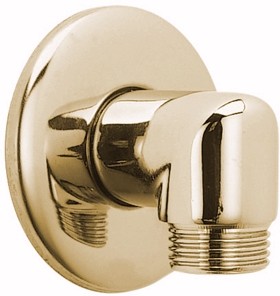 Vado Shower Shower wall outlet connection / elbow in gold.