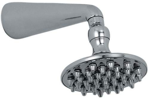 Vado Shower 4.75" 120mm Drench shower head and arm in chrome.