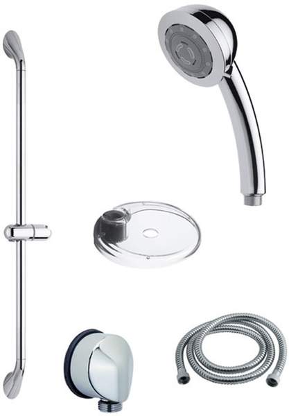 Vado Shower 600mm I-Class multi function slide rail kit for low pressure use.