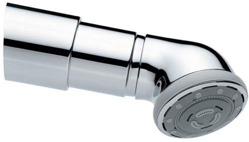 Vado Shower Chrome Viper low pressure shower head & arm, multi function.