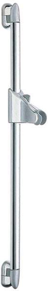 Vado Shower 600mm Z-Class flat slide rail, button control, satin chrome.