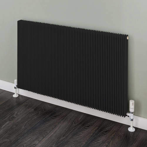 EcoHeat Hadlow Horizontal Aluminium Radiator 526x1360 (Black).