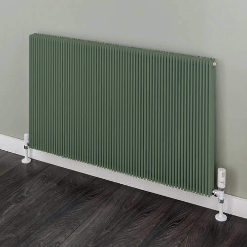 EcoHeat Hadlow Horizontal Aluminium Radiator 626x1120 (Green).