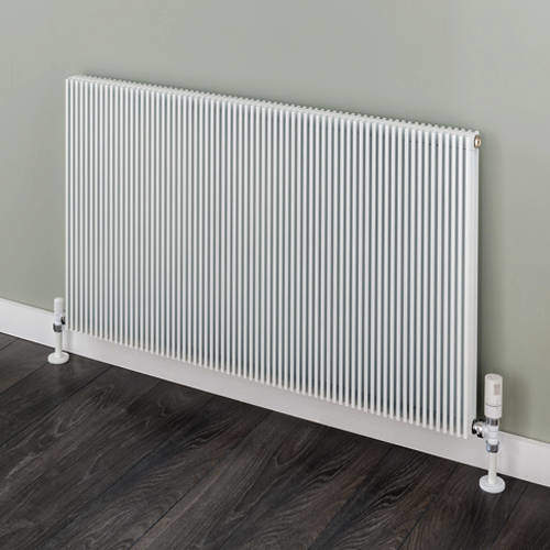 EcoHeat Hadlow Horizontal Aluminium Radiator 626x1120 (White).