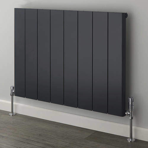 EcoHeat Radcliffe Horizontal Aluminium Radiator 500x1436 (A Grey).