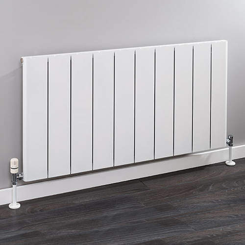 EcoHeat Radcliffe Horizontal Aluminium Radiator 600x1436 (White).