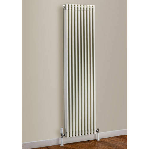 EcoHeat Woburn Vertical Aluminium Radiator 1470x270 (White).