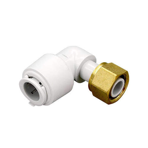 FloFit+ Push Fit Bent Tap Connector (15mm / 1/2" BSP).