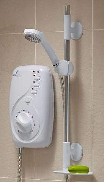 Galaxy Showers Aqua 4000SI Electric Shower 10.5kW (White & Chrome).