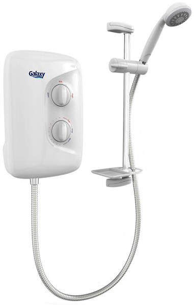 Galaxy Showers Aqua 2000E Electric Shower 8.5kW (White & Chrome).
