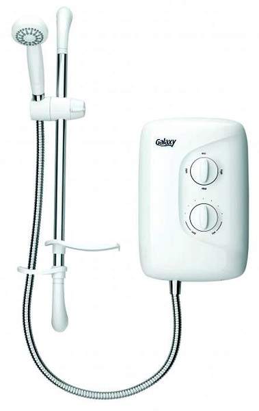 Galaxy Showers Aqua 2000M Electric Shower 9.5kW (White & Chrome).