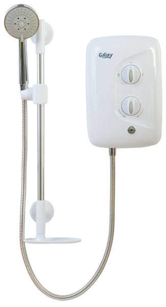 Galaxy Showers Aqua 3500M Electric Shower 8.5kW (White & Chrome).